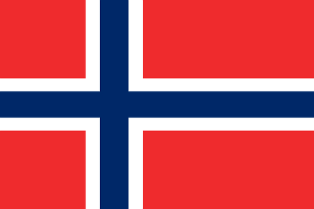 Det norske flagget. Dekorativt. - Klikk for stort bilde